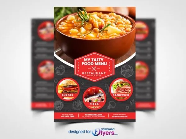 Double Sided Modern Restaurant Menu Templates 1