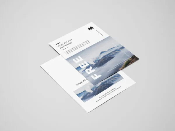 Double Sided Single US Letter Flyer Mockup 1