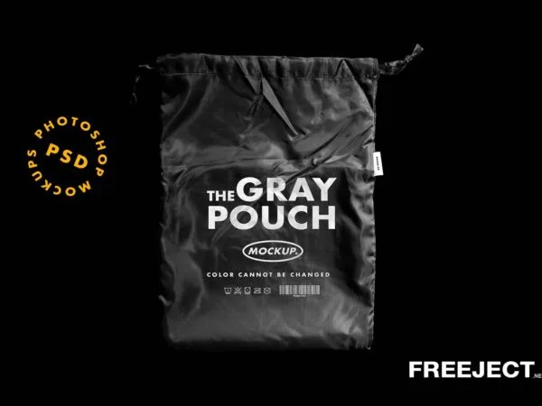 Drawstring Bag in the Front View Mockup 1