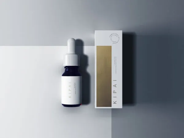 Dropper and Box Packaging Mockup 1