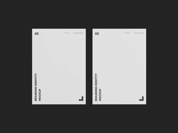 Dual A4 Paper Mockup on Dark Background 1