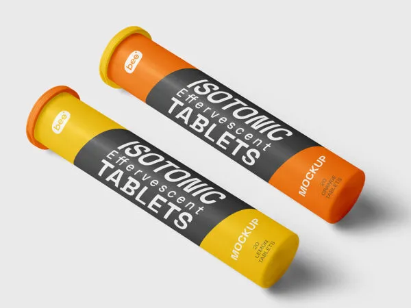 Effervescent Tablets Bottle Mockup 1