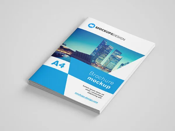Eight Shots of an A4 Brochure Mockup 1