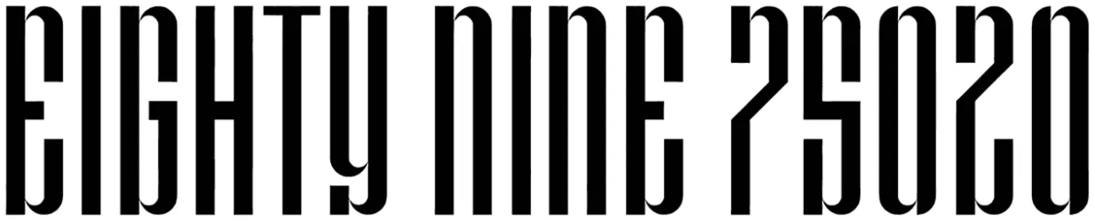 Eighty Nine 75020 Font 1