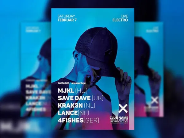 Electro Music Festival Template for Flyer and Poster 1