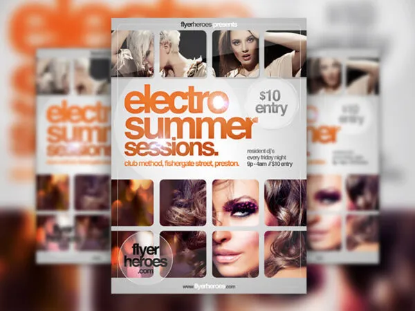 Electro Summer Sessions Image Based Flyer Template 1
