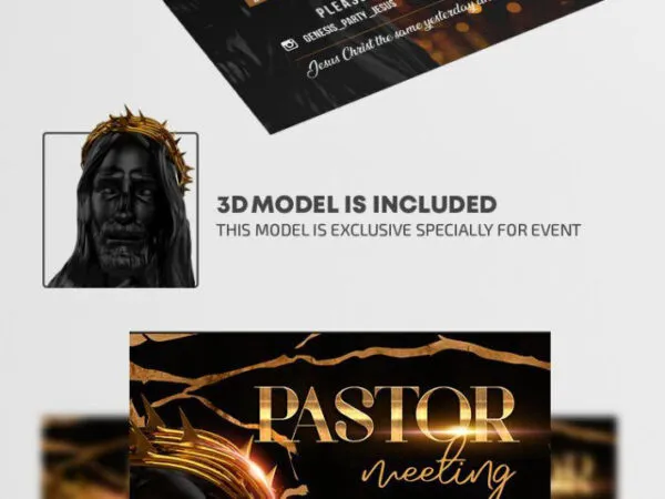 Elegant Bold Pastor Flyer Template 1