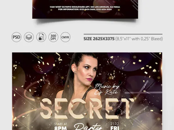 Elegant Club and Party Facebook Cover and Flyer Templates 1