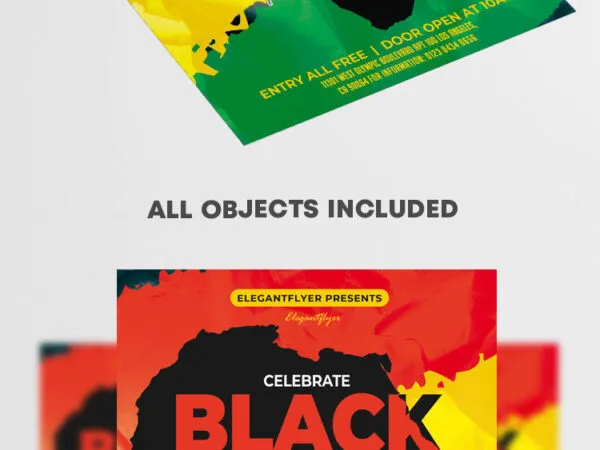 Elegant Colorful Black History Month Celebration Flyer Template 1