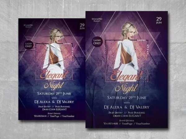 Elegant Dance Club Event Flyer Template 1