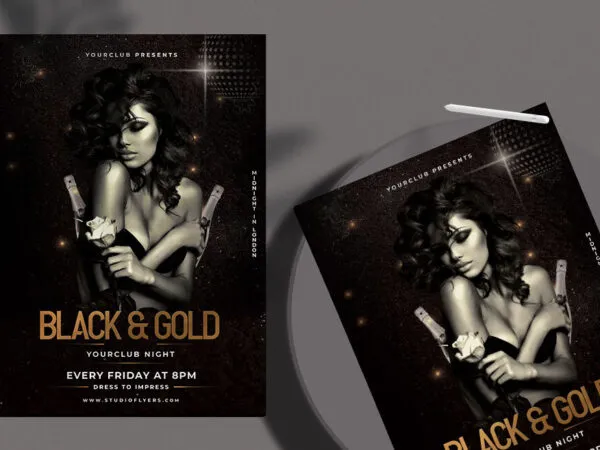 Elegant Dance Club EventParty Flyer Template 1