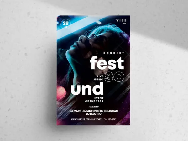 Elegant Music Festival Flyer Template 1
