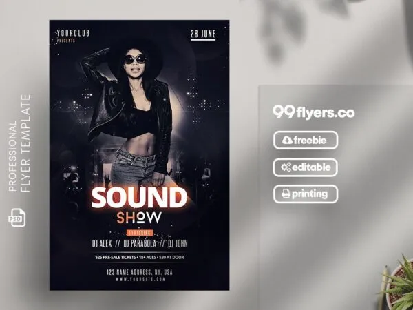 Elegant Music Party Flyer Template 1