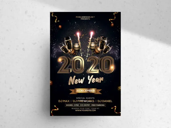 Elegant New Years Eve Flyer Template 1