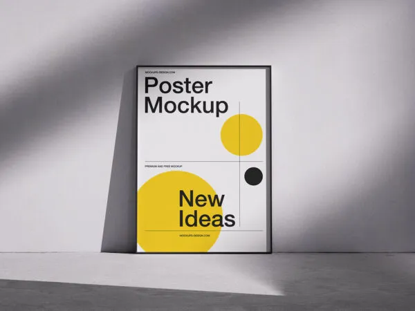 Elegant Poster Mockup on The Floor 1