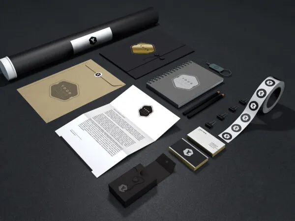 Elegant Stationery Branding Identity Mockup 1