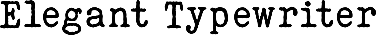 Elegant Typewriter Font 1