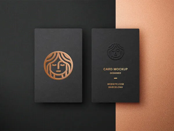 Elegantly Embossed Business Card Mockup 1