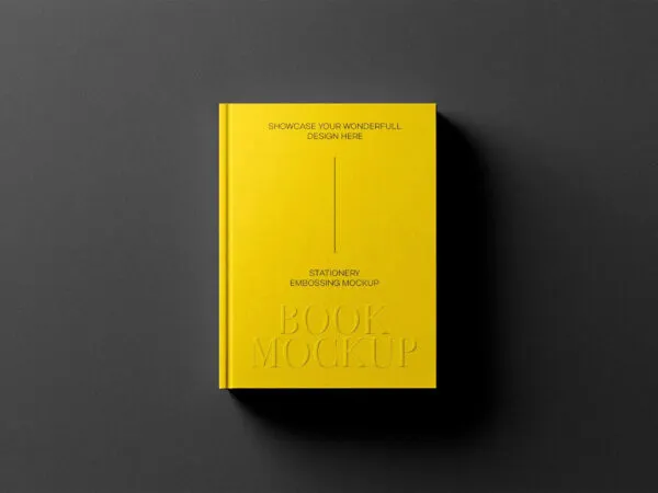 Embossed Book Cover Mockup 1