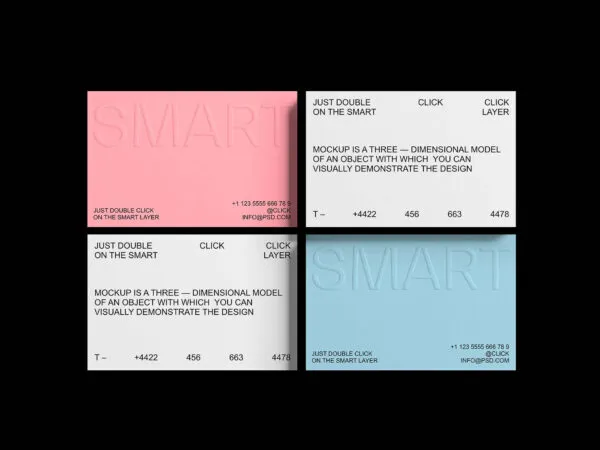 Embossed Business Cards Mockup 1