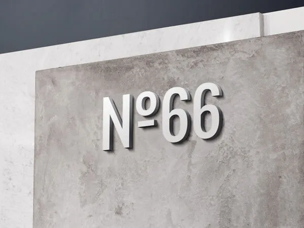 Embossed Logo on Wall Mockup 1