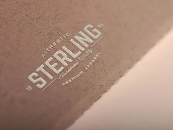 Embossed White Logo Mockup 1