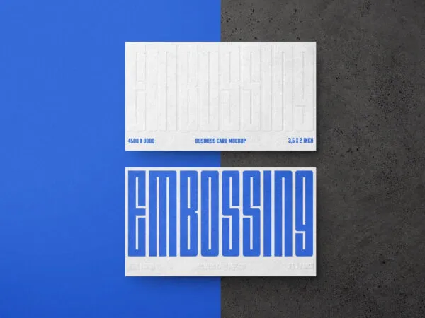 Embossing Business Card Mockup 1