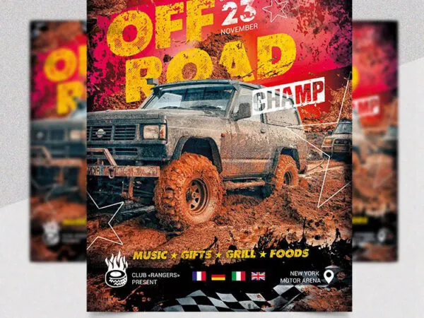 Energetic Off Road Champ Flyer Template 1