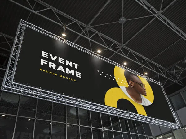 Event Frame Banner in The Hall Mockup 1