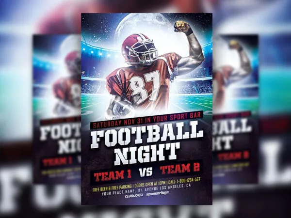 Exciting Sport and Football Flyer Template 1