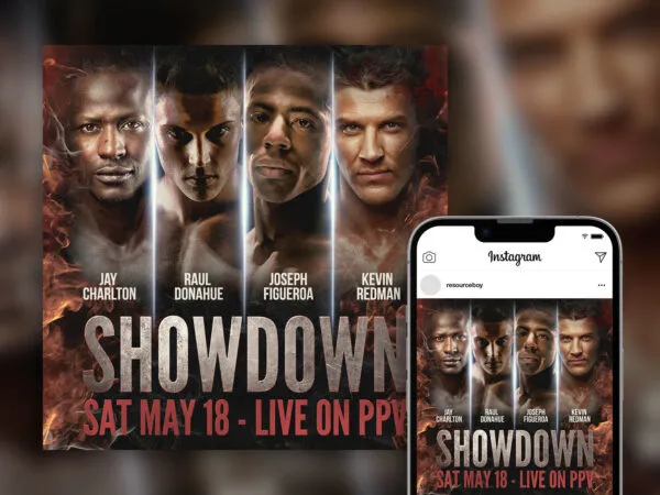 Fabulous Smoke Bold Fight Showdown Instagram Post Template 1