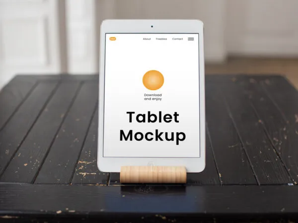 Facing Shot of Tablet Screen Mockup 1