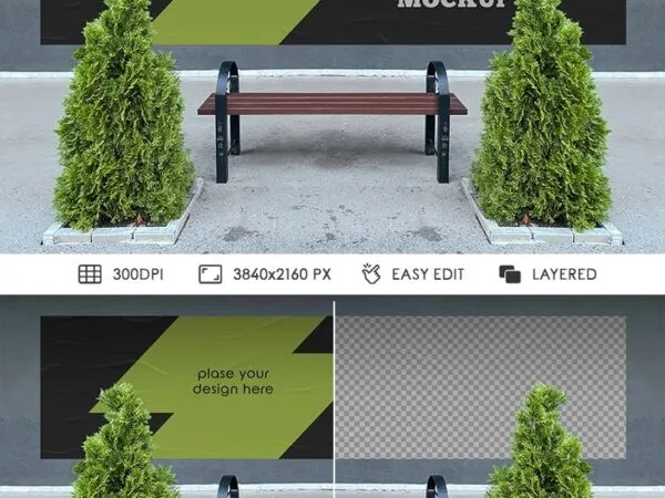 Facing Showcase of Horizontal Banner Mockup 1