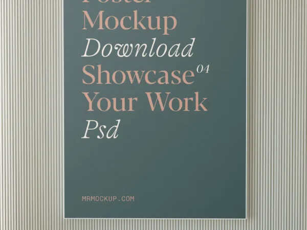 Facing Showcase of Interior Poster Mockup 1