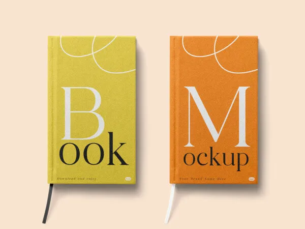 Facing Sight of 2 Lying Notebooks Mockup 1