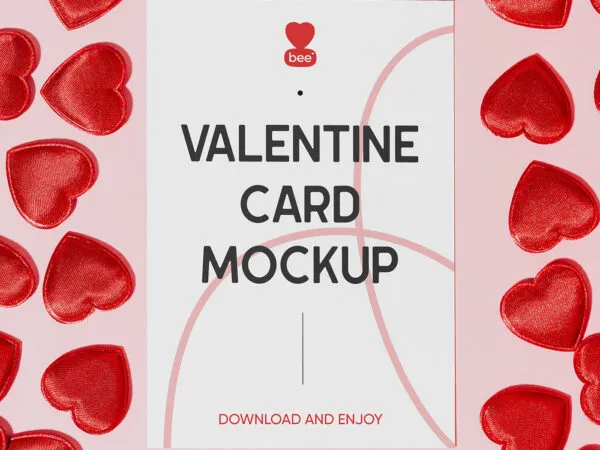 Facing Sight of Valentines Card Mockup 1