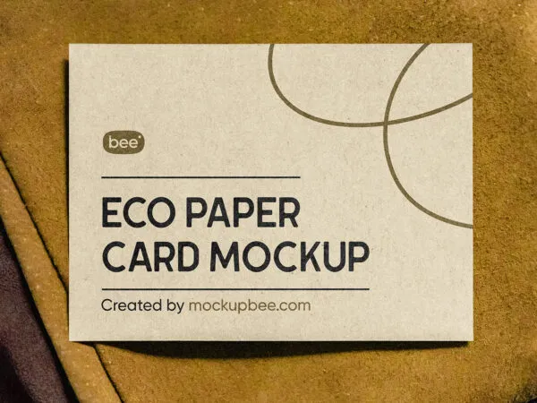 Facing View of Eco Paper Postcard Mockup 1