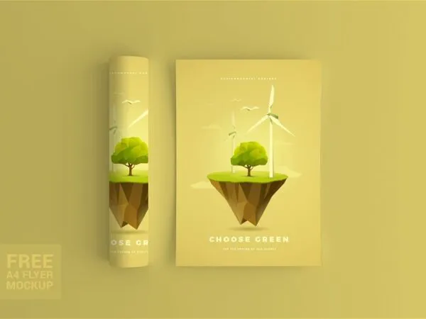 Facing View of Flyer Mockup 1