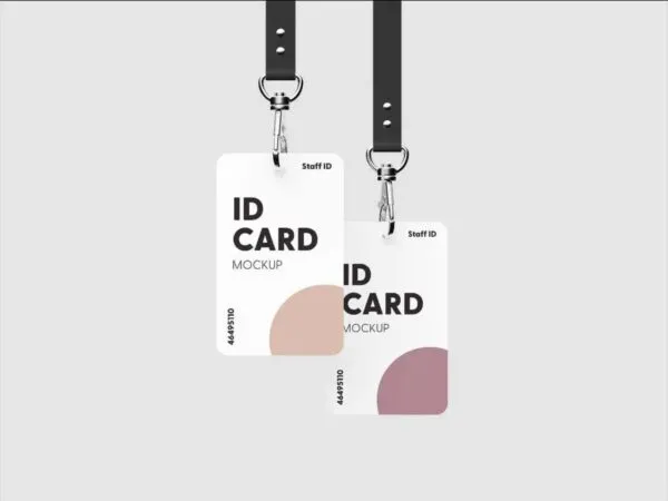 Facing View of ID Card Mockup 1