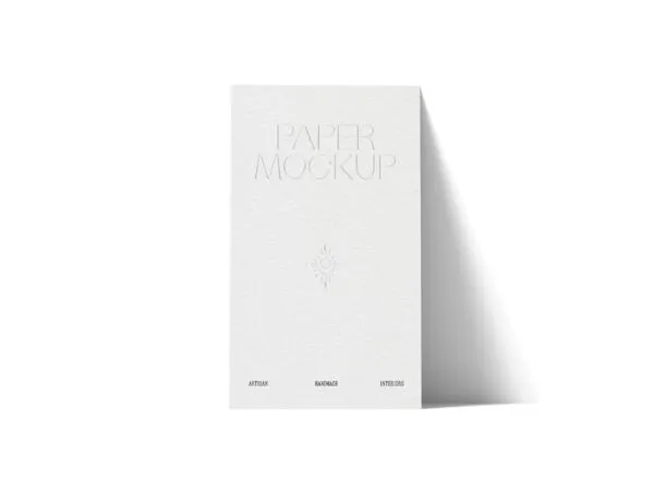 Facing View of Paper Mockup 1