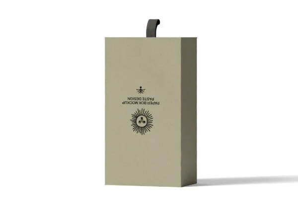 Facing View of Rectangle Paper Box Mockup 1