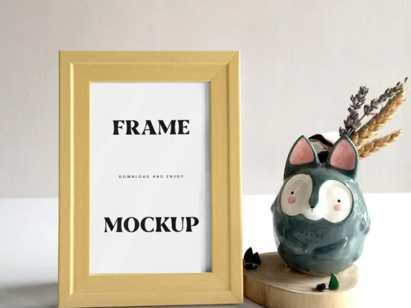 Facing View of Small Frame Mockup with Figure 1