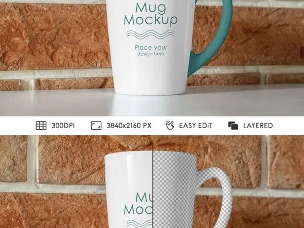 Facing Vision of Ceramic Mug Mockup 1