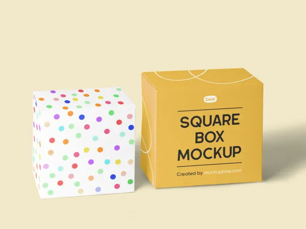 Facing Vision of Square Boxes Mockup 1