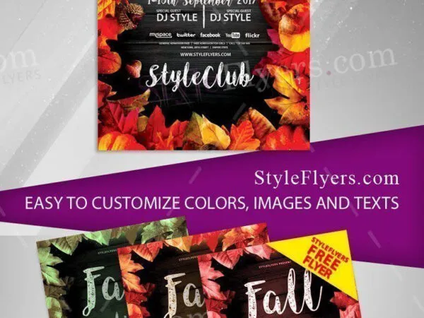 Fall Festival Club Flyer Template 1