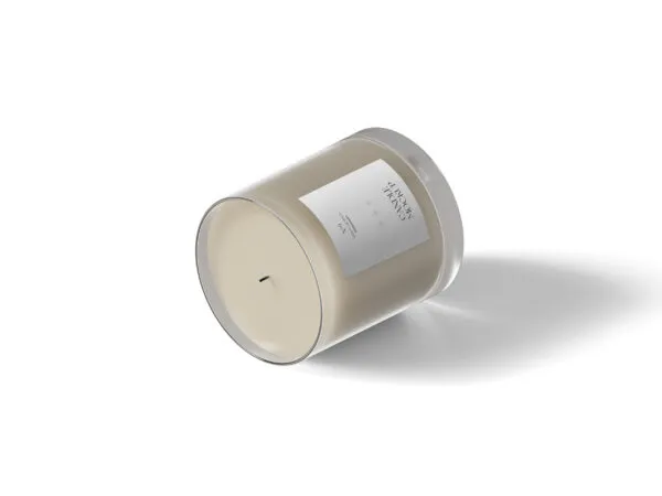Fallen Candle Mockup in Perspective View 1