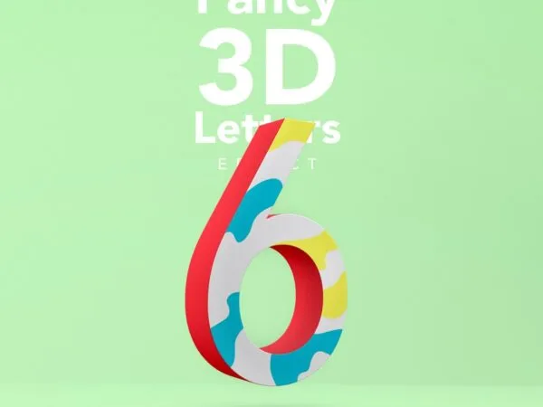 Fancy 3D Letter Text Effect 1
