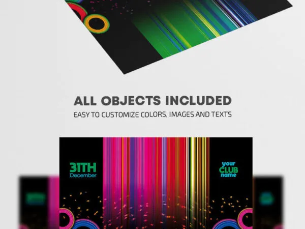 Festive Colorful New Year Celebration Flyer Template 1