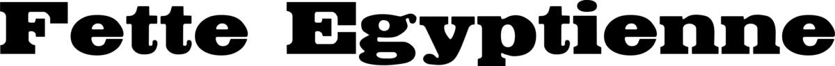 Fette Egyptienne Font 1
