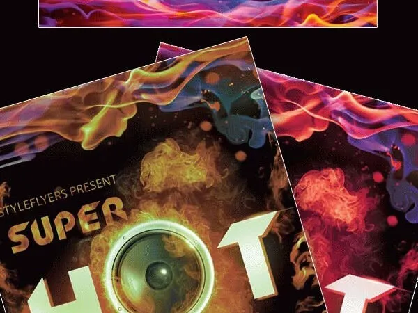 Fiery Creative Super Hot Music Night Party Flyer Template 1